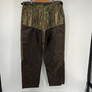 VTG Winchester Trebark Camo Hunting Pants Mens L (36-38) Brushguard Double Knee
